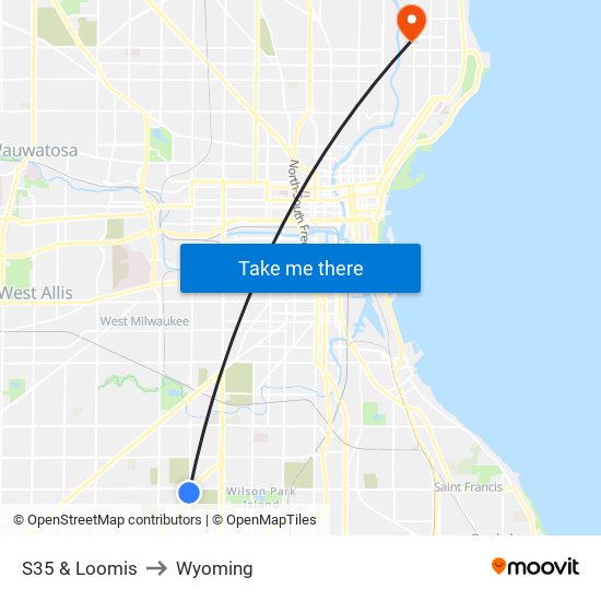 S35 & Loomis to Wyoming map