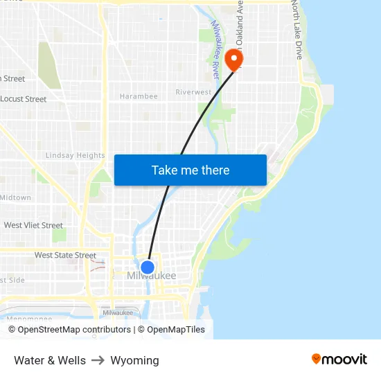 Water & Wells to Wyoming map