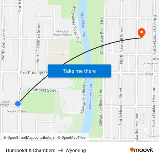 Humboldt & Chambers to Wyoming map