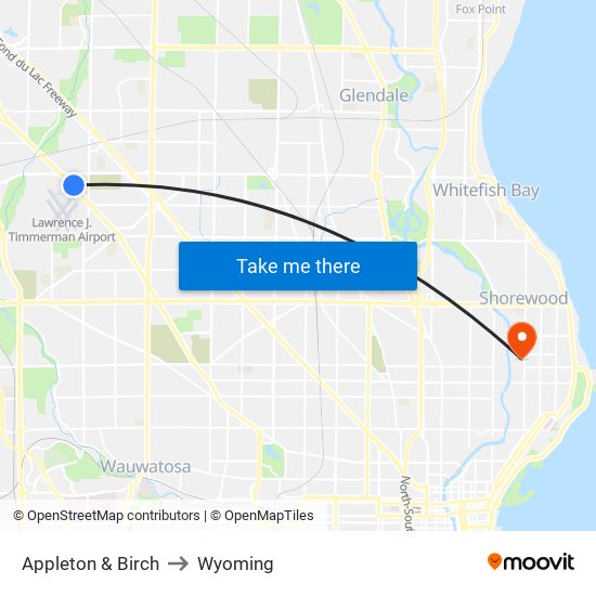 Appleton & Birch to Wyoming map