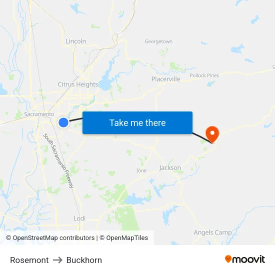 Rosemont to Buckhorn map