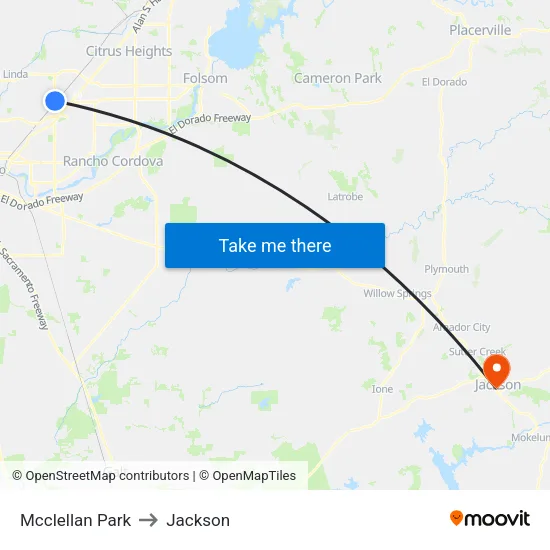 Mcclellan Park to Jackson map