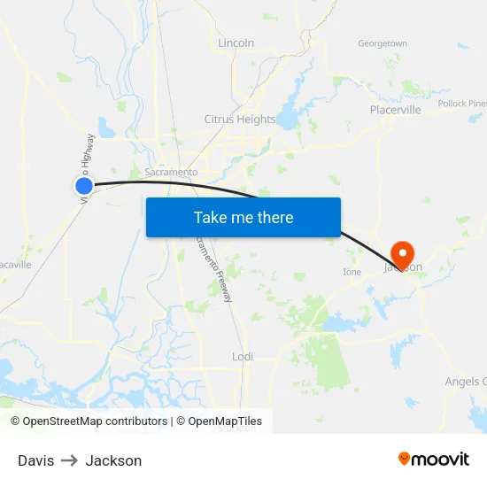Davis to Jackson map