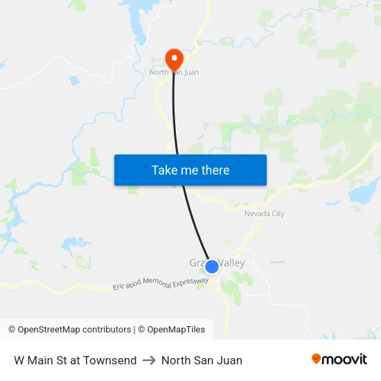 W Main St at Townsend to North San Juan map