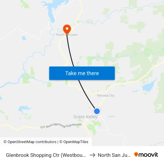 Glenbrook Shopping Ctr (Westbound) to North San Juan map