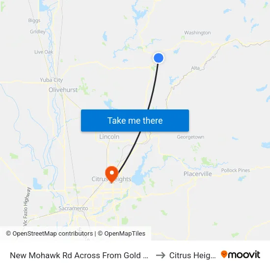 New Mohawk Rd Across From Gold Flat Ct to Citrus Heights map