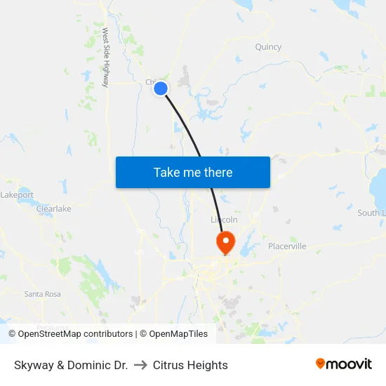 Skyway & Dominic Dr. to Citrus Heights map