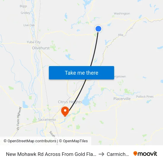 New Mohawk Rd Across From Gold Flat Ct to Carmichael map