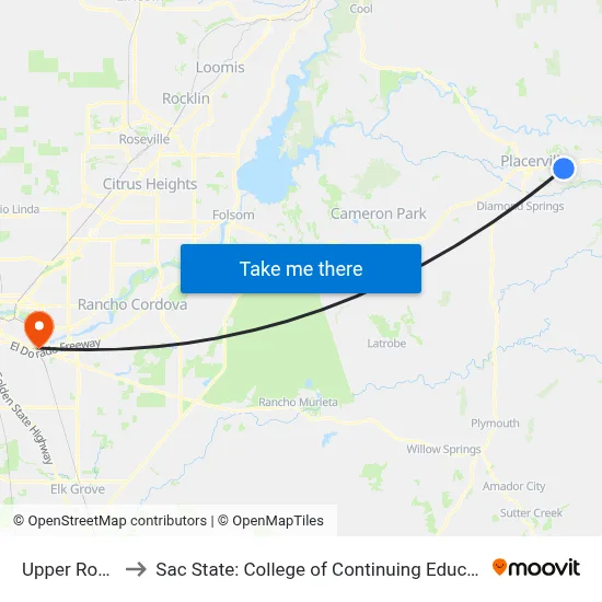 Upper Room to Sac State: College of Continuing Education map
