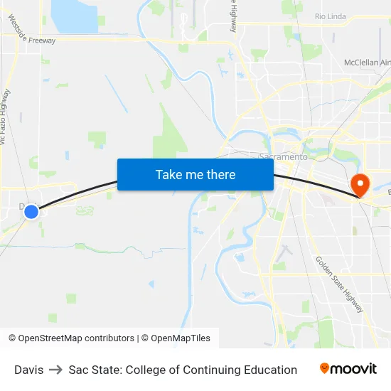 Davis to Sac State: College of Continuing Education map