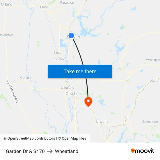 Garden Dr & Sr 70 to Wheatland map