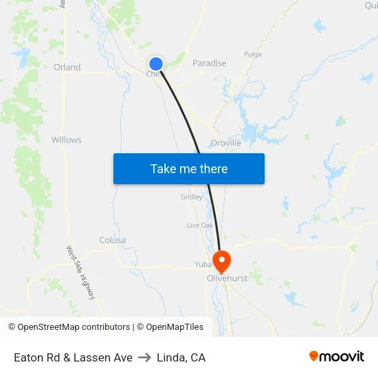 Eaton Rd & Lassen Ave to Linda, CA map