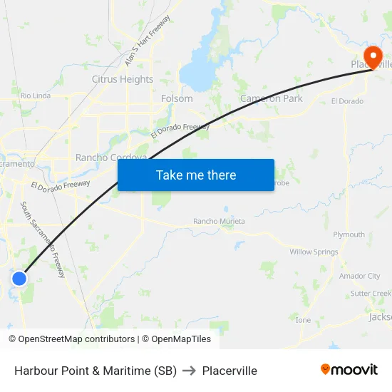 Harbour Point & Maritime (SB) to Placerville map