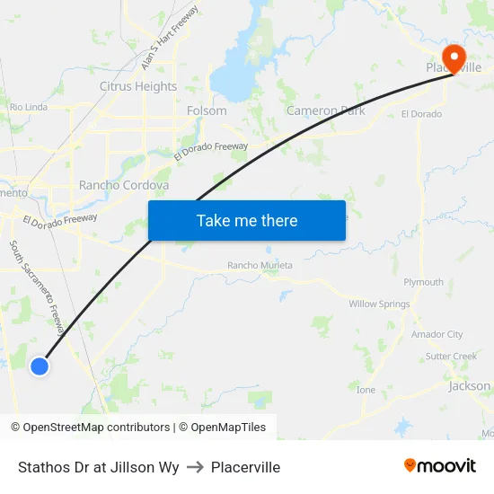 Stathos Dr at Jillson Wy to Placerville map