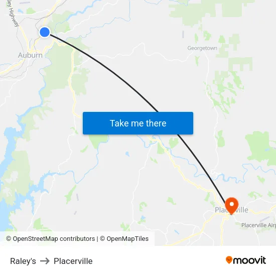 Raley's to Placerville map