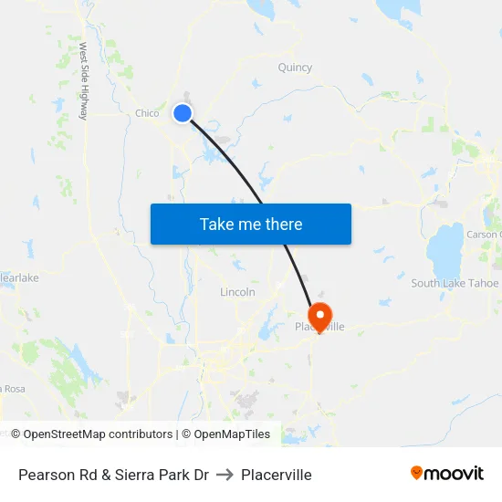 Pearson Rd & Sierra Park Dr to Placerville map