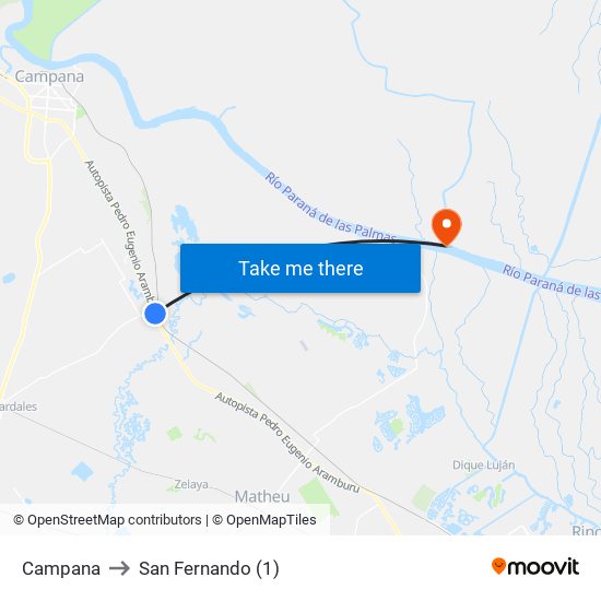 Campana to San Fernando (1) map