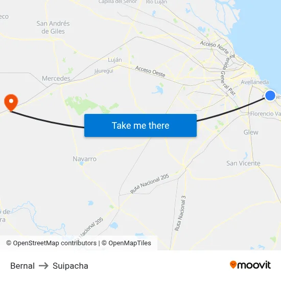 Bernal to Suipacha map