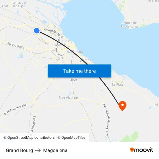 Grand Bourg to Magdalena map