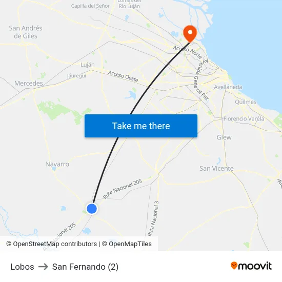 Lobos to San Fernando (2) map