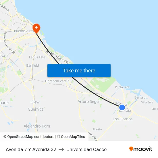 Avenida 7 Y Avenida 32 to Universidad Caece map