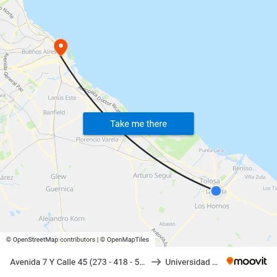 Avenida 7 Y Calle 45 (273 - 418 - 518 - Norte) to Universidad Caece map