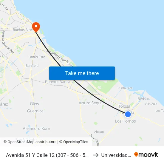 Avenida 51 Y Calle 12 (307 - 506 - 508 - 520 - Norte) to Universidad Caece map