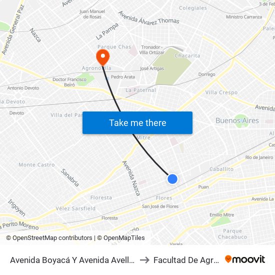 Avenida Boyacá Y Avenida Avellaneda (113) to Facultad De Agronomía map