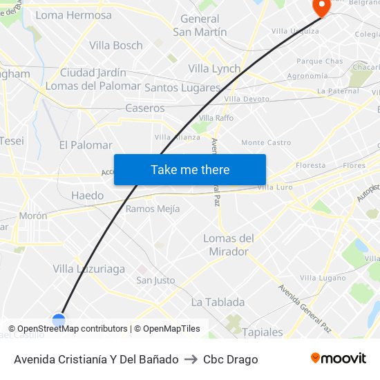 Avenida Cristianía Y Del Bañado to Cbc Drago map