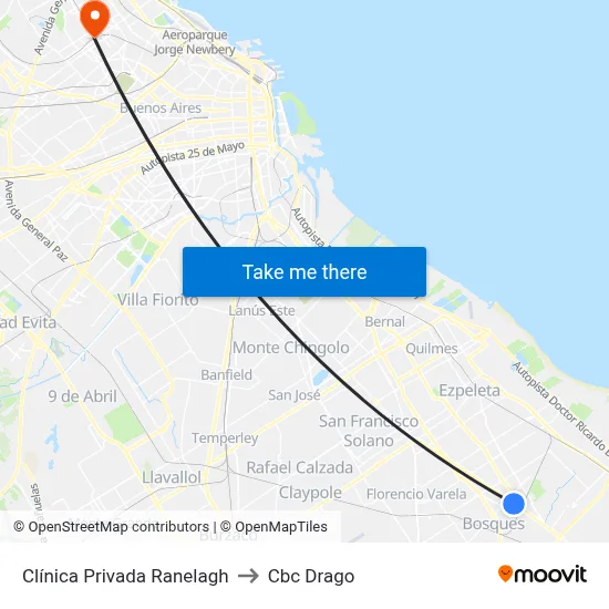 Clínica Privada Ranelagh to Cbc Drago map