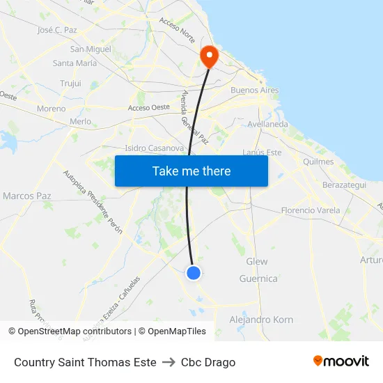 Country Saint Thomas Este to Cbc Drago map