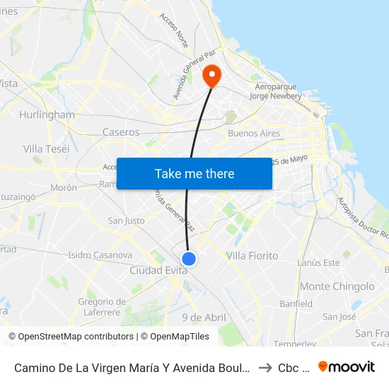 Coto Tapiales to Cbc Drago map