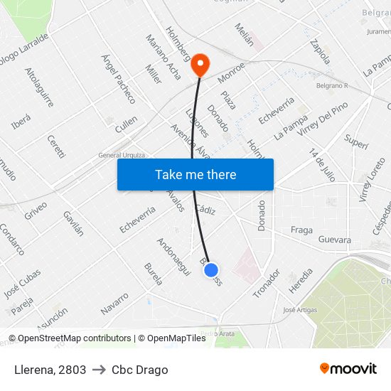 Llerena, 2803 to Cbc Drago map
