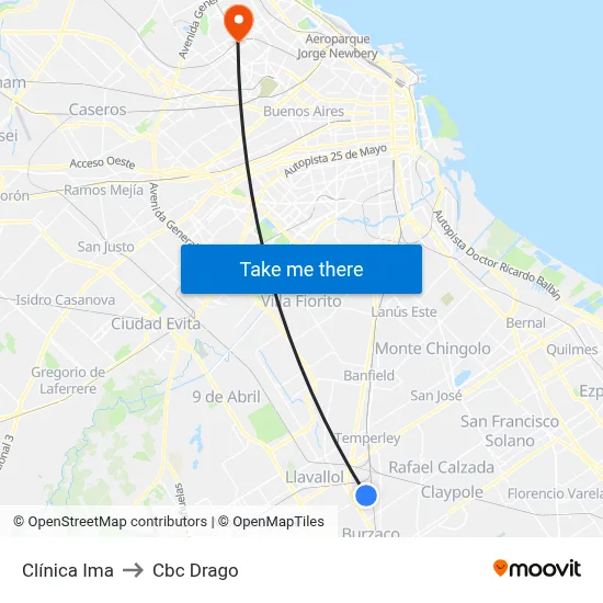 Clínica Ima to Cbc Drago map