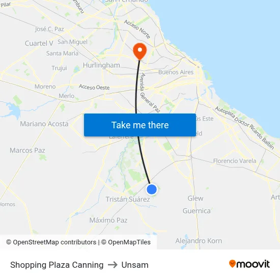 Shopping Plaza Canning to Unsam map