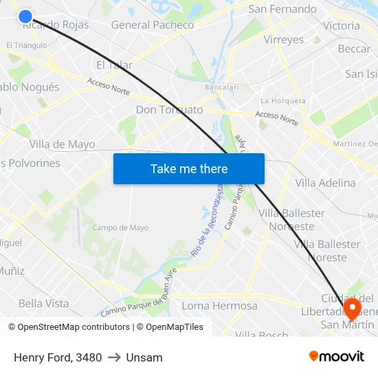 Henry Ford, 3480 to Unsam map