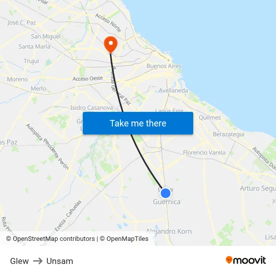 Glew to Unsam map