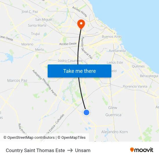 Country Saint Thomas Este to Unsam map