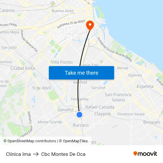 Clínica Ima to Cbc Montes De Oca map