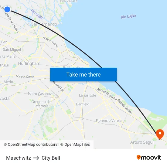Maschwitz to City Bell map