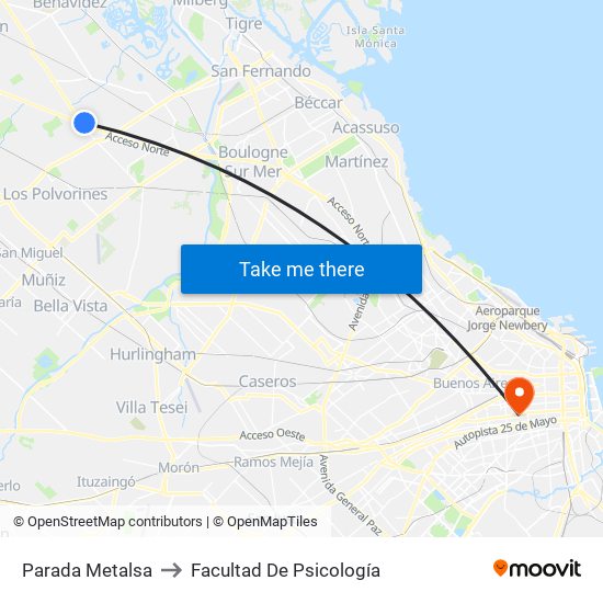 Parada Metalsa to Facultad De Psicología map