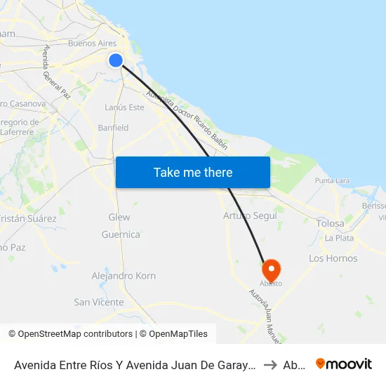 Avenida Entre Ríos Y Avenida Juan De Garay (50 - 97 - 143 - 150) to Abasto map