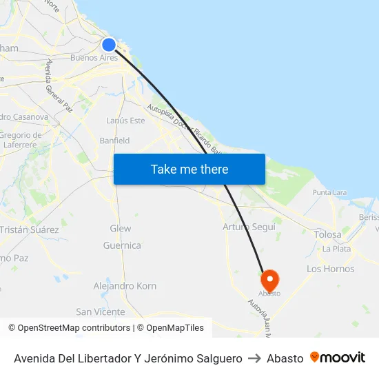 Avenida Del Libertador Y Jerónimo Salguero to Abasto map