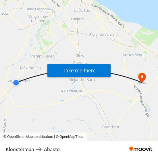 Kloosterman to Abasto map