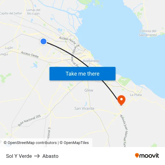 Sol Y Verde to Abasto map