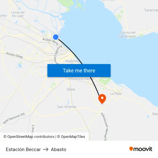 Estación Beccar to Abasto map