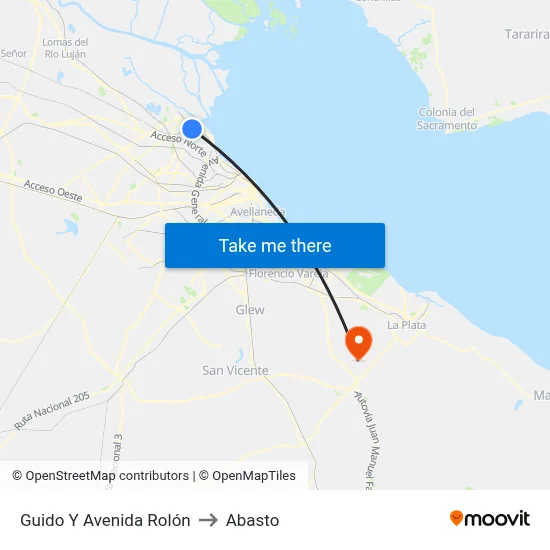 Guido Y Avenida Rolón to Abasto map