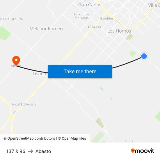 137 & 96 to Abasto map