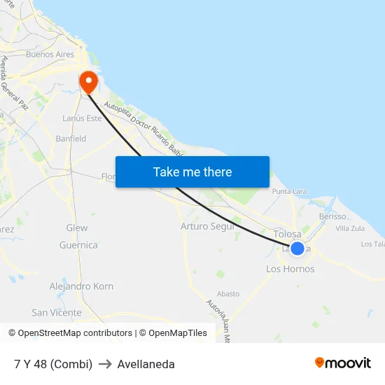 7 Y 48 (Combi) to Avellaneda map