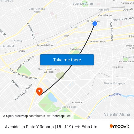 Avenida La Plata Y Rosario (15 - 119) to Frba Utn map